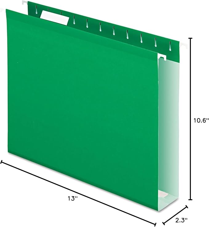 Pendaflex 04152X2 BGR Extra Capacity Reinforced Hanging Folders, Bright Green - Image 7
