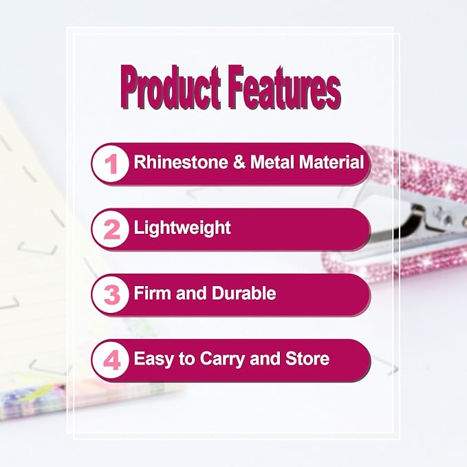 MultiBey Acrylic Staples Remover, Handmade Rhinestone Crystal Staple Removal - Image 3