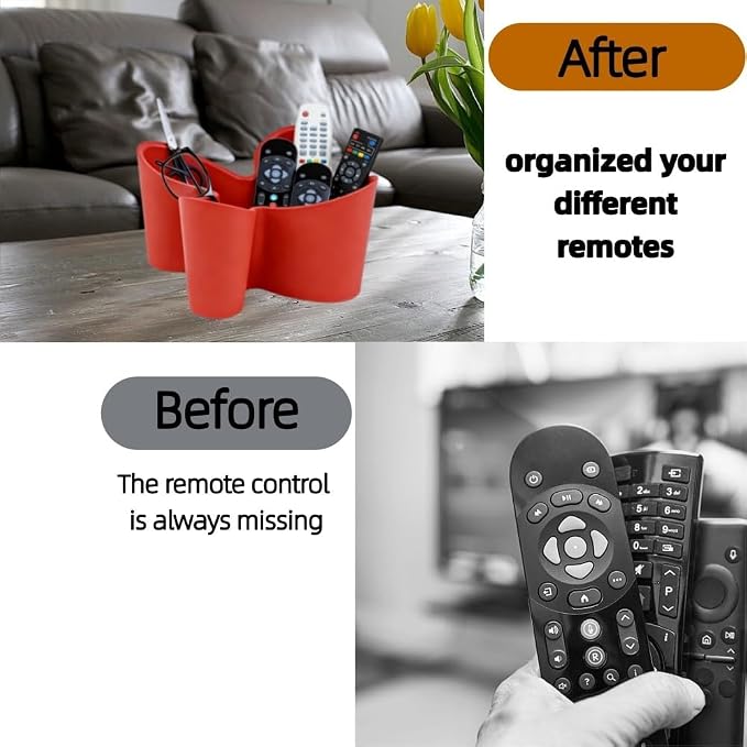Khakho Flower Shape Remote Control Holder, Desk Organizer Storage Container - Image 5