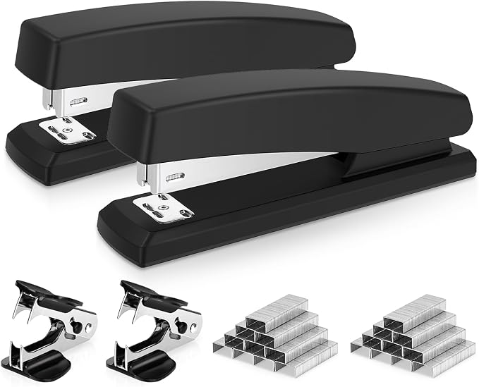 Deli Stapler, Desktop Stapler, 2 Pack, Office Staplers, 25 Sheet Capacity by delioffice