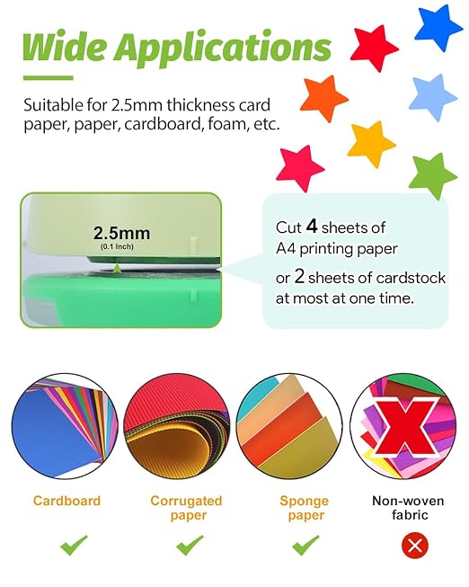 UCEC 2 Inch Star Paper Punch, Handmade Scrapbook Paper Puncher, Star Hole Punch - Image 3