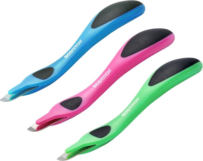 Bostitch Professional Magnetic Easy Staple Remover, Vibrant Colors, 3 Pack | by BostitchOfficeProducts