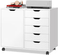 DEVAISE 5-Drawer Wood Drawer Cabinet, Office Storage Cabinet by DEVAISE
