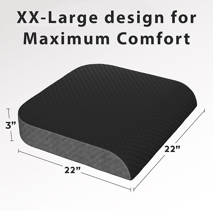 Kölbs Extra Large Seat Cushion Stylish Plush Velvet Cover XL Memory Foam - Image 3