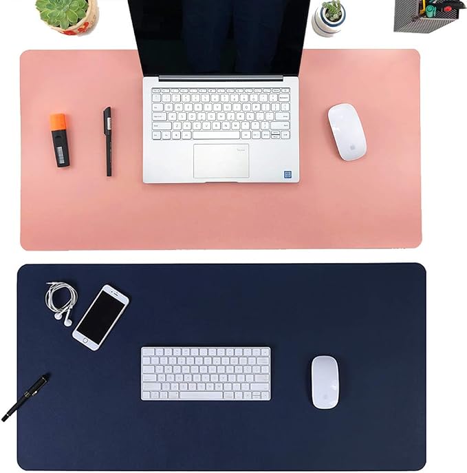 Aothia Leather Desk Pad Protector, Mouse Pad, Office Desk Mat, Non-Slip PU - Image 7