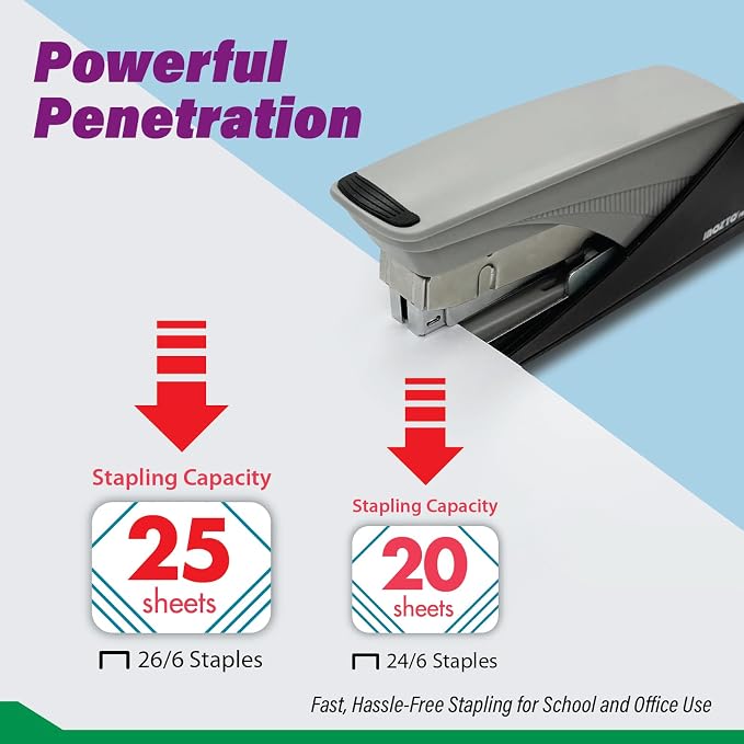 Easy-Flat Stapler: Effortlessly Staple 20-25 Sheets - Image 3