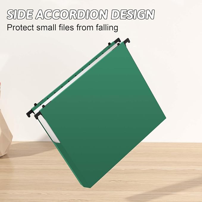 Plastic Extra Capacity Hanging File Folder, 12 Pack Expanding Hanging File - Image 5