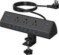 Jgstkcity 130W Desk Clamp Power Strip, 12 USB Ports, Surge Protector, ETL by Jgstkcity