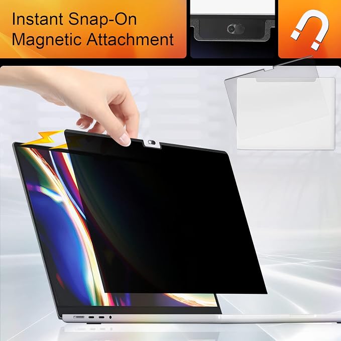 Magnetic Privacy Screen for MacBook Air 13.6 & 13 Inch 2022-2026, Matte - Image 5