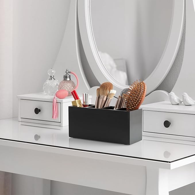 Bivvclaz Pencil Pen Holder for Desk, Wooden Office Desk Organizers and - Image 3