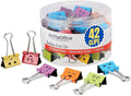 1InTheOffice Medium Cute Colored Smiley Face Binder Clips by 1InTheOffice