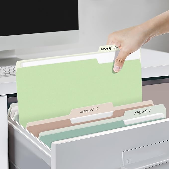 SUNEE File Folders, 30 Pack Manilla Folders 8.5 x 11, Colored File Folders Home - Image 7