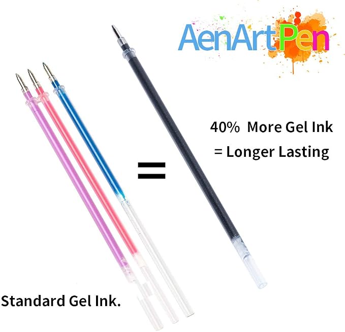 Aen Art Glitter Gel Pens Colored Fine Tip Markers - Image 4