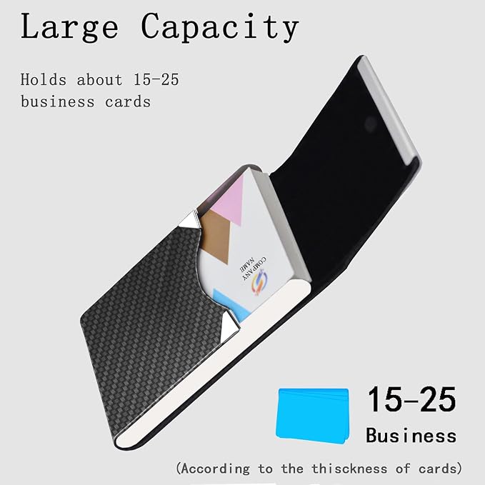 Business Card Holder with Ultra Slim Design, Business Card Case with Premium PU - Image 4