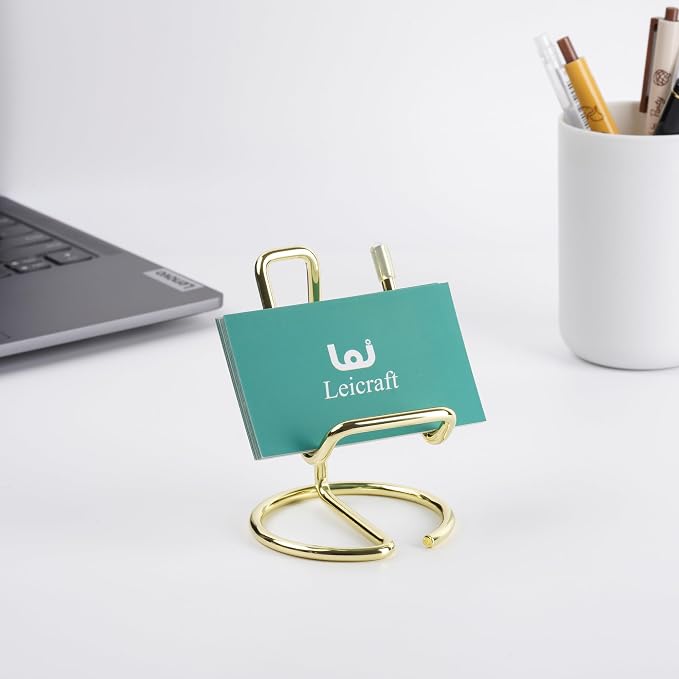 Business Card Holder for Desk, Cute Metal Card Organizers and Office Desk - Image 3