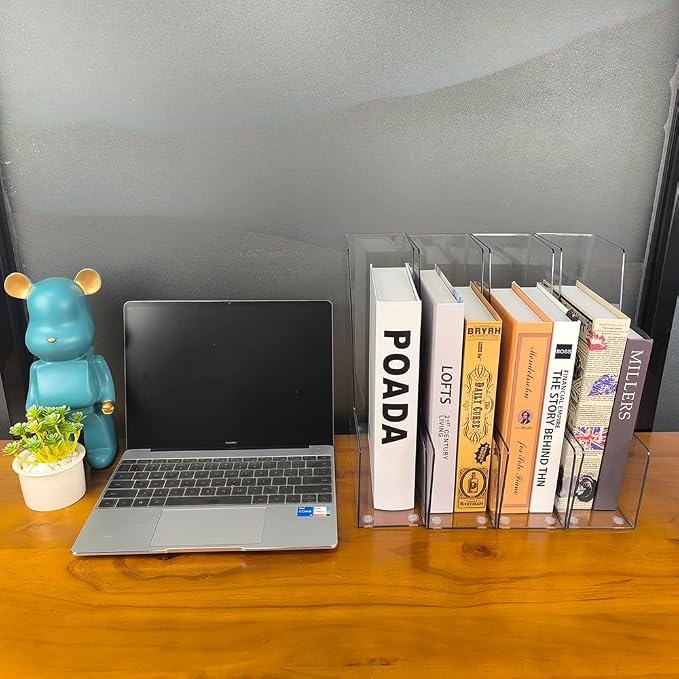 Vertical File Holder, 4 pack Clear Plastic Document Organizer and Clear - Image 7