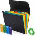 Expanding File Folder Accordion Plastic Free 7 Pocket Rainbow Divider by BlueLakeECOLIFE