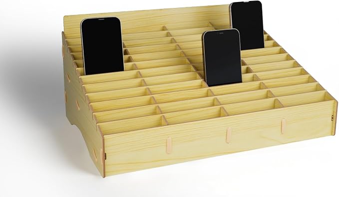 HengTianMei Wooden Desktop Storage Box Mobile Phone Management Storage Box by HengTianMei