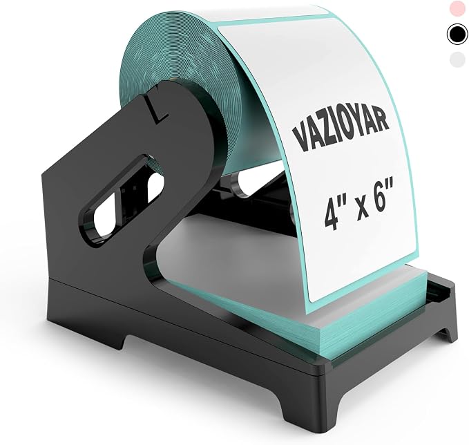 Thermal Label Holder for Rolls and Fan-Fold Labels, Sticker Roll Holder Work by Vazioyar