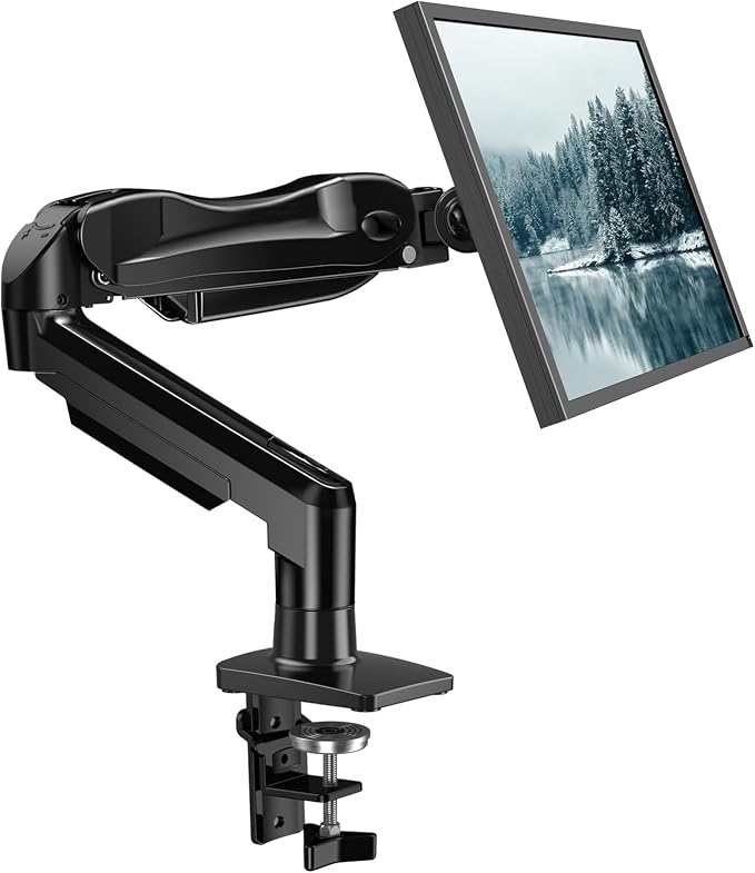 HUANUO FlowLift™ Single Monitor Mount, 13 to 32 Inch Monitor Arm, Adjustable by HUANUO