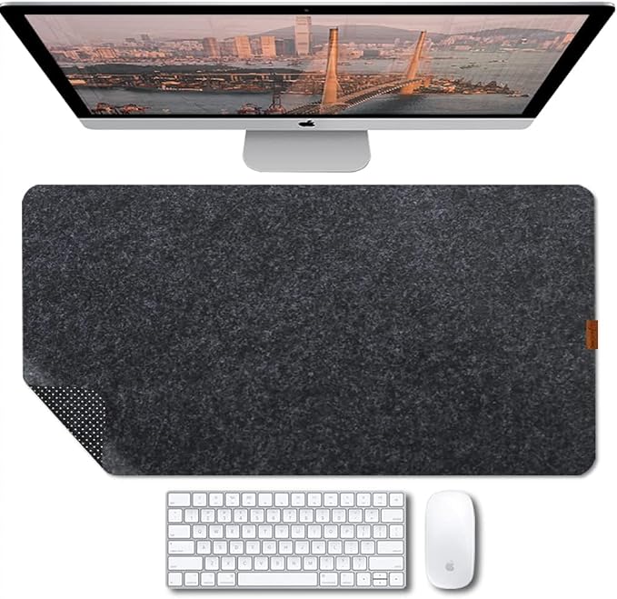 Bright Stone Felt Desk Mat, Non-Slip Mouse Pad, 31.5"x15.7" Office Supplies by BRIGHTSTONE