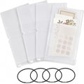 Clear Zipper Pocket for Travelers Notebook, 4 Insert Personal Size Pouch Refill by Dwpetzo