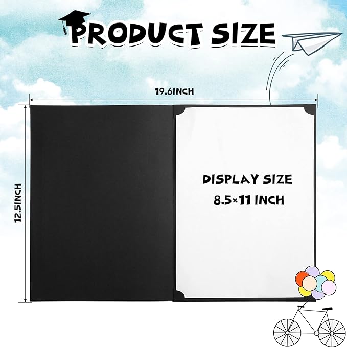Fainne 200 Pcs 8.5 x 11 Certificate Holders Diploma Holders Document Covers - Image 2