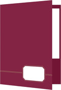 Oxford Monogram Executive Twin Pocket Folders, Letter Size, Burgundy by Oxford