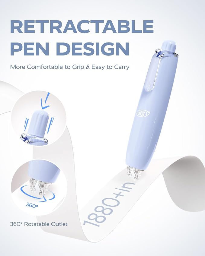 Four Candies Refillable Retractable White Correction Tape, School Supplies - Image 3