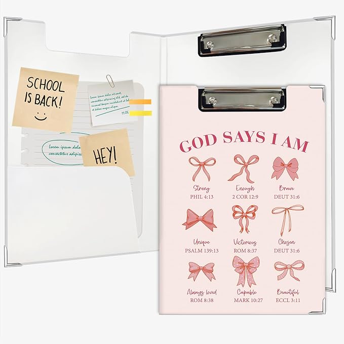 Lacama Bible Clipboard for Women Girls, Inspirational Christian School Supplies by Lacama