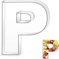 10" P Clear Acrylic Letter Charcuterie Board Box, Reusable Fillable Decorative by Esmorah