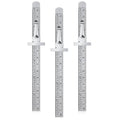 3 Pieces 6 Inch 15 cm Pocket Ruler Flexible Precision Stainless Steel Ruler by Frienda