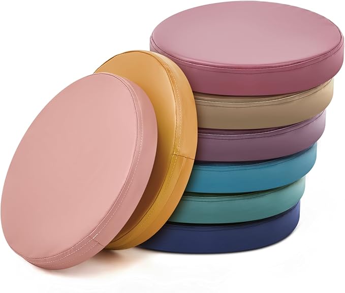 Juexica 8 Pcs Extra Thick Flexible Seating Floor Cushions Assorted Colored by Juexica