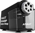 AFMAT Electric Pencil Sharpener Heavy Duty, 6-Hole Classroom Pencil Sharpener by AFMAT
