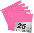 25 Pack Pink Hanging File Folders by pmybupo