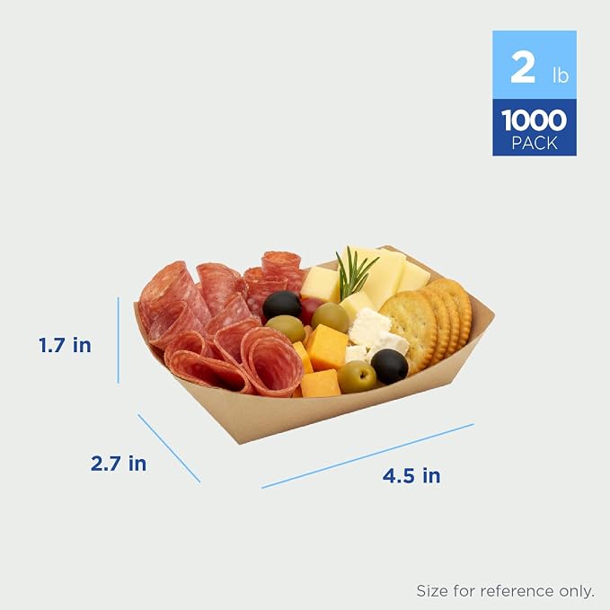 Karat FP-FT200K Kraft Paper Food Serving Tray, 2.0lb Capacity, - Image 2