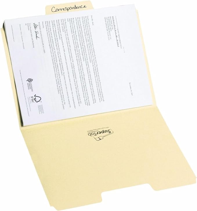 Smead SuperTab File Folder, Oversized 1/3-Cut Tab, Letter Size, 100 Per Box - Image 8