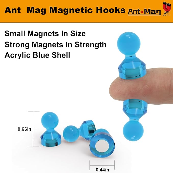 Ant Mag Magnetic Push Pins 48pcs Strong Whtieboard Pins Magnets Perfect Use - Image 2