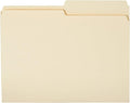 Amazon Basics Manila File Folders, Letter Size, 1/2 Tab in Left and Right by AmazonBasics