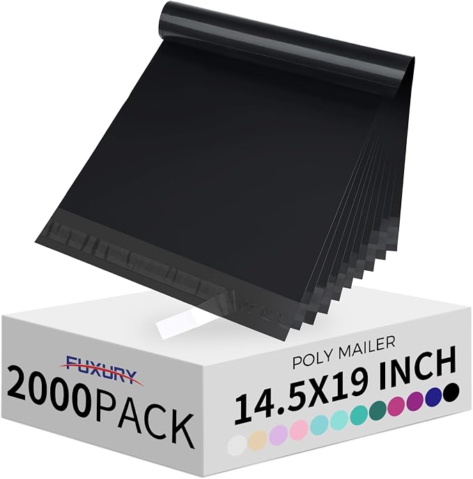 Fuxury 2000 Pcs 14.5x19" Poly Mailers, Waterproof Mailing Envelopes by Fuxury