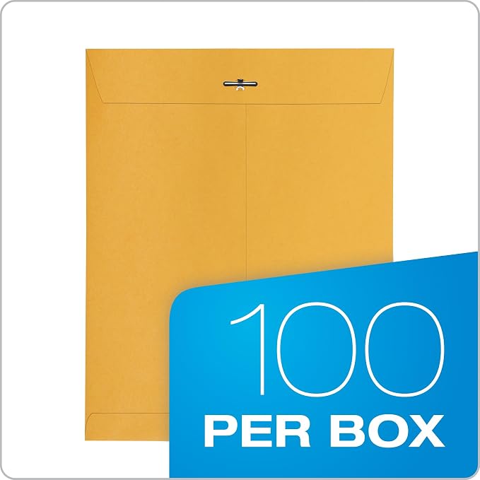 Quality Park 11-1/2 x 14-1/2 Clasp Envelopes, 100 Pack, Open-End - Image 4
