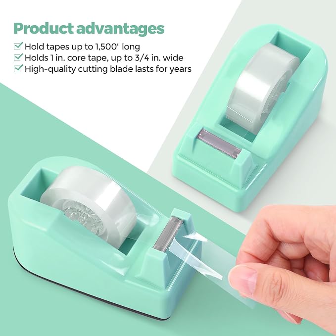 SKYDUE Teal Office Supplies Set, Office Desk Accessories 10Pcs, Pencil Holder - Image 6