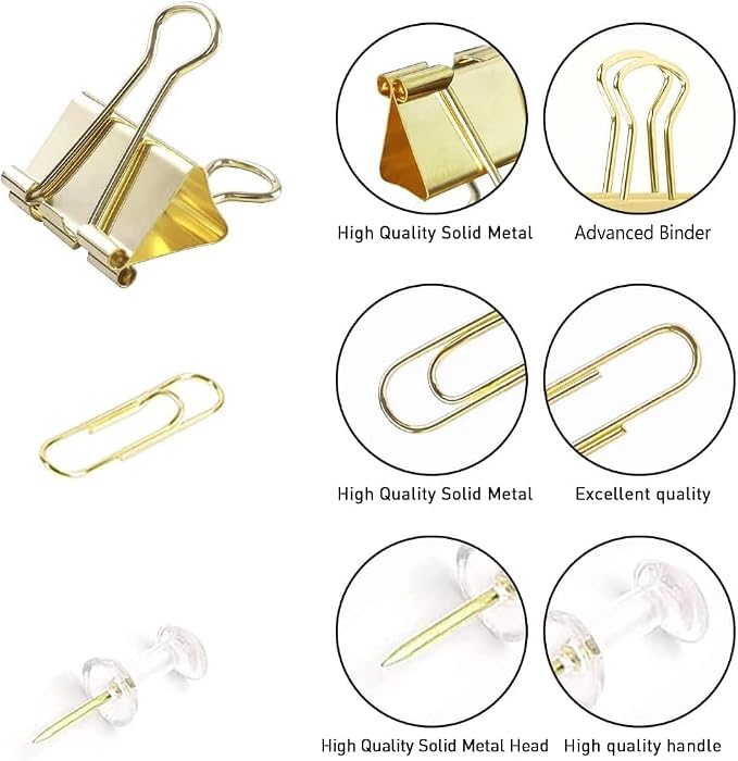 10 Pack, Metal Assorted Sized Binders - Image 7