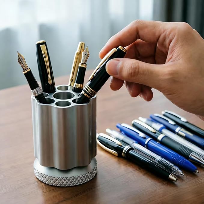 Rotating Revolver Pen Holder, Gun Cylinder Pen Holders, Favorite Pencil Holder - Image 3