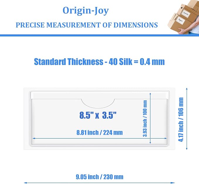 Origin-Joy 35 PCS Self Adhesive Index Card Pockets - Image 2