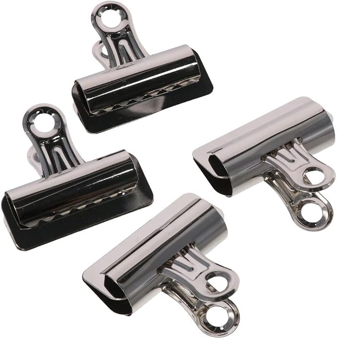 4PCS Bulldog Clip, 75mm/3Inch Alloy Binder Paper Clip - Image 2
