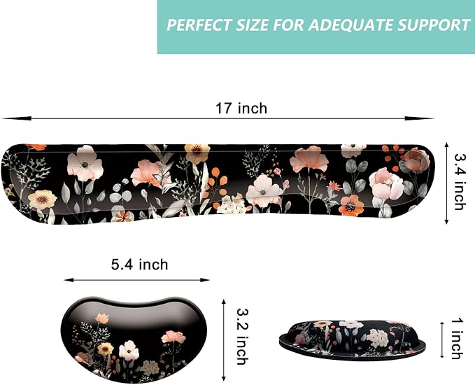 Keyboard Wrist Rest Mouse Wrist Support Set, Memory Foam Wrist Rest Pad - Image 6