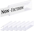 GlossyEnd Pack of 25 Clear Plastic Shelf Label Holder, Wood Shelf Sign and by GlossyEnd