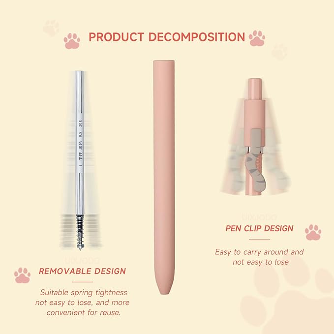 UIXJODO Cat Pens, High-End Series Cat's Tail Retractable Pen - Image 6