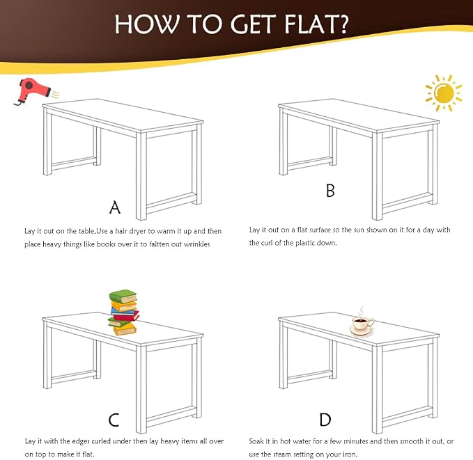 Clear Plastic Tablecloth Table Protector Protective Desk Blotter Mat Cover - Image 6